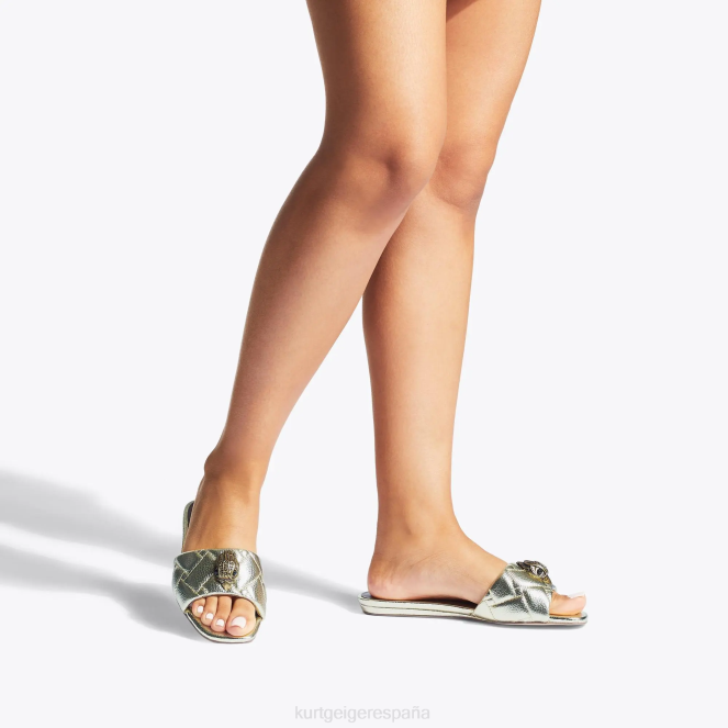 Kurt Geiger mujer sandalia plana london kensington 2LPR350 | calzados oro